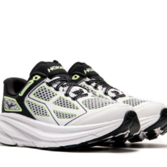 Hoka - U Clifton One9 - Unisex - M 9/ W 10 - Blk/Wht/Neon Grn